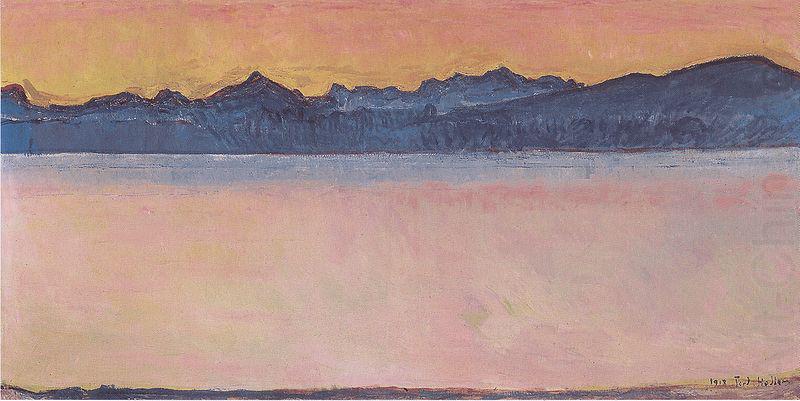 Ferdinand Hodler Genfersee mit Mont-Blanc im Morgenrot china oil painting image